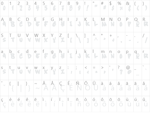 Soft Sugar Plain Character Map